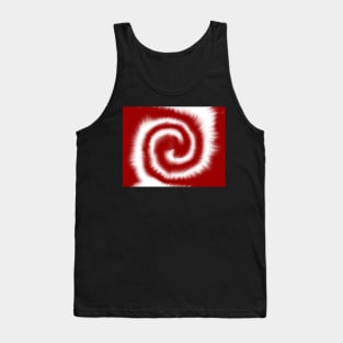 Red and White Game Day Tie Dye Tank Top